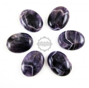 5pcs 30x40mm large oval natural dog tooth amethyst cabochon,amethystine cabs 4120022