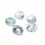 1Pcs 6x8MM Natural Oval Moss Agate Faceted Cut Loose Gemstone Nature Semi Precious Stone DIY Jewelry Supplies 4160029