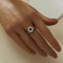 6x8MM Halo Oval Prongs Ring Settings,316L Stainless Steel Oval Ring Blank,Dainty Pave CZ Stone Oval Ring,DIY Ring Supplies For Gemstone 1222145