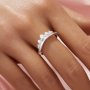 1MM Channel Keepsake Breast Milk Resin Channel Ring Settings,Crown Art Deco Stacker Solid 9K 14K 18K Gold Ring,Moissanite Art Deco Ring,Stackable Ring,DIY Ring Supplies 1294934