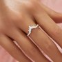 Curved Moissanite Stackable Ring,Solid 14K 18K Gold Ring,Dainty Stacker Ring,Stackable Ring,DIY Ring Supplies 1295000