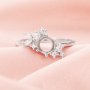 Round Prong Ring Setttings,Keepsake Solid 14K 18K Gold Moissanite Ring,Art Deco Ring,DIY Ring Bezel For Gemstone 1212092