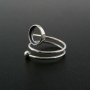 1Pcs 8MM Round Ring Settings US Size 6 for Cabochon Stone Solid 925 Sterling Silver DIY Bezel Tray Supplies 1212067