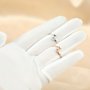 3-5MM Round Prong Ring Settings Stars Bezel Solid 925 Sterling Silver Rose Gold Plated Band for DIY Gemstone Adjustable Ring Supplies 1215026