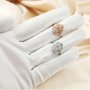 5x7MM Art Deco Oval Prong Ring Settings Solid 925 Sterling Silver Rose Gold Plated Ring Bezel DIY Supplies 1224116