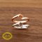 Round Prong Ring Settings Solid 14K Rose White Gold Bypass Shank DIY Bezel Tray for Diamond Gemstones 1210082