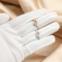 6MM Round Prong Ring Settings Bezel Keepsake Solid 925 Sterling Silver Rose Gold Plated DIY Ring Supplies 1215020