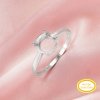 Minimalist Round Prong Ring Settings,Solid 14K 18K Gold Ring,Minimalist Round Ring,Simple Ring,DIY Ring Supplies For Gemstone 1212135