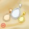 1Pcs 8x10MM Pear Pendant Bezel for Breast Milk Cabochon Solid 925 Sterling Silver Charm Settings DIY Supplies 1431069