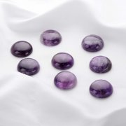 5Pcs 20MM Round Dog Teeth Amethyst Cabochon,February Birthstone,Purple Semi Precious Gemstone DIY Jewelry Supplies 4110184