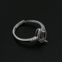 5x10MM Halo Marquise Prong Ring Settings Solid 925 Silver Rose Gold Plated DIY Adjustable Ring Bezel for Gemstone Supplies 1294235