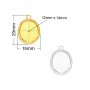 12x14MM Keepsake Breast Milk Resin Oval Bezel Pendant Settings,Minimalist Stainless Steel Oval Pendant Charm,DIY Pendant Blank Supplies 1421270