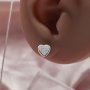 Keepsake Breast Milk Resin 6MM Heart Earrings Blank Settings,Solid Back Solid 14K 18K Gold Studs Earring,DIY Earrings Supplies 1702243