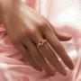 6x8MM Pear Prong Ring Settings,Tree Branch Leaf Solid 14K 18K Gold Ring,Art Deco Pear Ring,DIY Ring Supplies For Gemstone 1295091