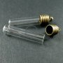 5pcs 6x27mm transparent tube glass bottle 3mm mouth bronze bail perfume vial pendant wish charm DIY supplies 1810279