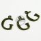 10pcs 15x10mm vintage kawaii metal alphabet letter G bronze brass pendant charm packs assortment 1810062