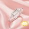 3x6MM Keepsake Breast Milk Resin Rectangle Bezel Ring Settings,Solid 14K 18K Gold Ring,Vintage Styles Ring,Moissanite Art Deco Solid Back Ring,DIY Ring Supplies 1295051