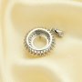 8MM Round Prong Pendant Settings,Double Halo Solid 925 Sterling Silver Pendant Charm,DIY Charm For Gemstone 1431198