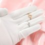 4-8MM Heart Prong Ring Setttings Memory Jewelry Solid 14K 18K Gold DIY Ring Blank Wedding Band with Moissanite 1294377-1