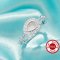 4x6MM Keepsake Breast Milk Resin Pear Bezel Ring Settings,Solid 925 Sterling Silver Ring,CZ Stone Art Deco Solid Back Ring,DIY Ring Supplies 1295039-1