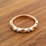 Solid 18K Gold Keepsake Ring Settings for Breast Milk Resin 2x4MM Marquise Bezel with 2mm Birthstone Stackable Ring Bezel 1294212-2