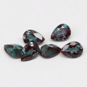 Lab Grown Alexandrite Faceted Gemstone,Pear Color Change Stone,June Birthstone,DIY Loose Gemstone Supplies 4150027