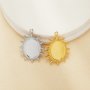 10x14MM Oval Bezel Stainless Steel Pendant Settings,Yellow Gold Silver Oval Pendant Charm,Sun Pendant,DIY Pendant Blank 1421268