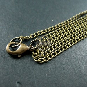 6pcs 70cm 2x3mm ring vintage style antiqued brass bronze necklace chain DIY supplies 1321007-2
