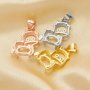 5x7MM Oval Prong Pendant Settings,Mama Cow Solid 925 Sterling Silver Rose Gold Plated Pendant Charm,DIY Pendant Supplies For Gemstone 1431249