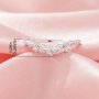 Curved Tree Branch Leaf Moissanite Stackable Ring,Solid 14K 18K Gold Ring,Dainty Stacker Ring,Stackable Ring,DIY Ring Supplies 1294995