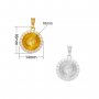10MM Keepsake Breast Milk Resin Round Bezel Pendant Settings,Solid 925 Sterling Silver Gold Plated Pin Settings for Half Drilled Beads Pearl,DIY Pendant Supplies 1411452