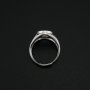 10MM Round Bezel Ring Settings Antiqued Solid 925 Sterling Silver DIY Adjustable Ring Gemstone Supplies 1213066