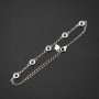 1Pcs 3-7MM Simple Round Bezel Rose Gold Plated Solid 925 Sterling Silver DIY Bracelet Blank Settings for Cabochon Gemstone 1900225