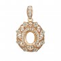 6x8MM Art Deco Oval Prong Bezel Pendant Settings Rose Gold Plated Solid 925 Sterling Silver Charm Supplies 1421184