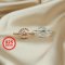 3MM Round Prong Ring Settings Moon Star Rose Gold Plated Solid 925 Sterling Silver Adjustable DIY Ring Bezel 1210106