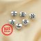 6MM Initial Letter Heart Beads Charm,Alphabet Charm with 2.5MM Hole,Solid 925 Sterling Silver Charm,Hole Bead,DIY Custom Name Charm,DIY Jewelry Making 1431143