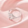 Dainty Hexagon Prong Ring Settings,Full Moon Solid Back 14K 18K Gold Moissanite Ring,Infinity Art Deco Ring,DIY Ring Supplies 1294973