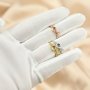 3MM/5MM Round Prong Ring Settings Rose Flower Branch Bezel Solid 925 Sterling Silver Rose Gold Plated Ring Band for Gemstone 1215024