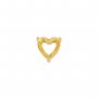 8MM Heart Prongs Bezel Pendant Settings,Yellow Gold Plated Stainless Steel Pendant Charm,Minimalist Heart Pendant,Simple Pendant Blank fro Faceted Stone 1431452