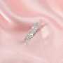 Dainty Moissanite Diamond April Birthstone Stackable Ring Wedding Engagement Full Band Antiqued Marquise Eternity Ring Rose Gold Plated Solid 925 Sterling Silver 1294258