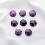 5Pcs 20MM Round Dog Teeth Amethyst Cabochon,February Birthstone,Purple Semi Precious Gemstone DIY Jewelry Supplies 4110184