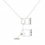 Keepsake Breast Milk Resin Ball Round Pin Pendant Necklace Settings for 5-6MM Half Drilled Pearl Bead,Double Heart Solid 925 Sterling Silver Necklace 16''+2'' 1431499