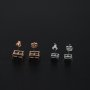 1Pair Multiple Size Prong Bezel Rose Gold Plated Solid 925 Sterling Silver Studs Earrings Blank Settings for Gemstone Moissanite 1706043