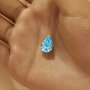 Minimalist Solitaire Pear Pendant With 8x12MM Pear Sky Blue Topaz Gemstone,Solid 925 Sterling Silver Pendant Charm,November Birthstone Pendant 6130055