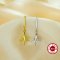Keepsake Breast Milk Resin Ball Flower Pin Hoops Earrings Settings for 11-12MM Half Drilled Pearl Bead,Solid 925 Sterling Silver Gold Plated Earrings,DIY Earrings Supplies 1706218