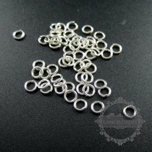 20Pcs 20Gauge Solid 925 Sterling Silver 4MM Single Open Jumpring DIY Jewelry Supplies Findings 1542009