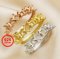 3MM Square Prong Ring Settings 6 Stones Rose Gold Plated Solid 925 Sterling Silver DIY Ring Princess Cut Bezel Supplies 1294351