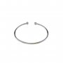 1Pcs Silver Gold Plated Brass Double Balls End Wire Bracelet Bangle DIY Beading Supplies 1900226