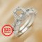 6x8MM Keepsake Breast Milk Resin Oval Ring Settings Stackable Birthstone Solid 925 Sterling Silver Rose Gold Plated Stacker DIY 1294465