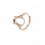 1Pcs Multiple Size Split Shank Oval Prong Bezel Rose Gold Plated Solid 925 Sterling Silver Adjustable Ring Settings for Moissanite Gemstone DIY Supplies 1224028